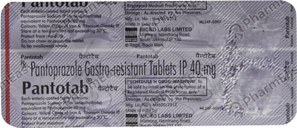 Pantotab 40mg Strip Of 10 Tablets