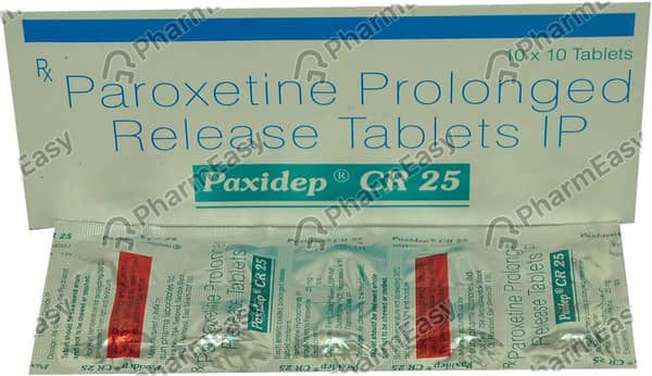 Paxidep Cr 25Mg Strip Of 10 Tablets