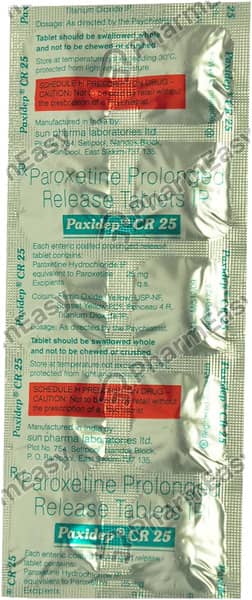 Paxidep Cr 25Mg Strip Of 10 Tablets