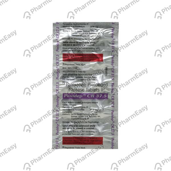 Paxidep Cr 37.5mg Strip Of 10 Tablets