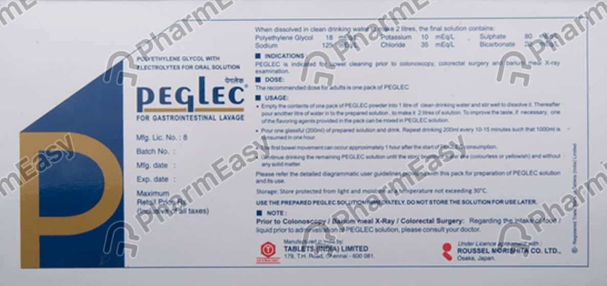 Buy Peglec Packet Of 137.15gm Powder Online at Flat 15 OFF PharmEasy