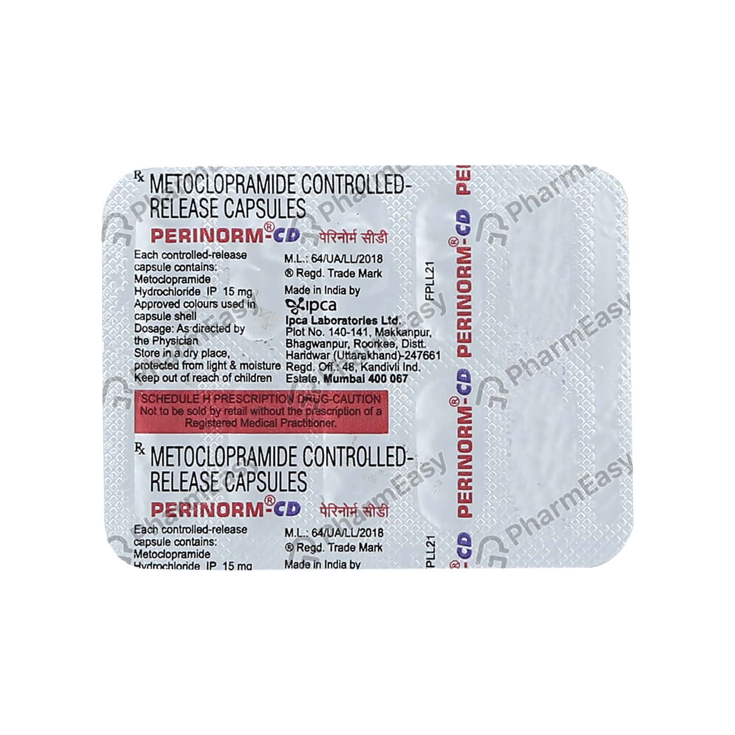 Perinorm Cd 15 MG Capsule (10) Uses, Side Effects, Dosage