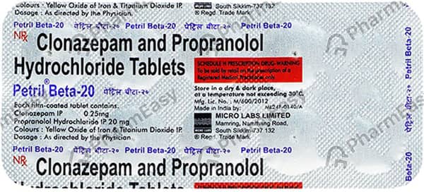 Petril Beta 20mg Tablet