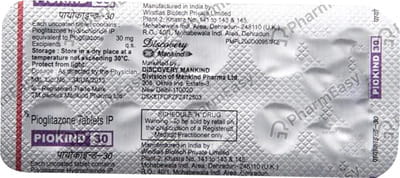 Piokind 30mg Strip Of 10 Tablets