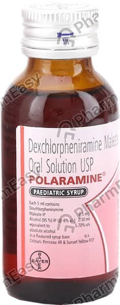 Polaramine Paediatric Bottle Of 60ml Syrup