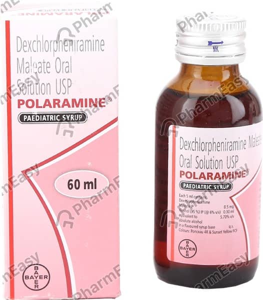 Polaramine Paediatric Bottle Of 60ml Syrup
