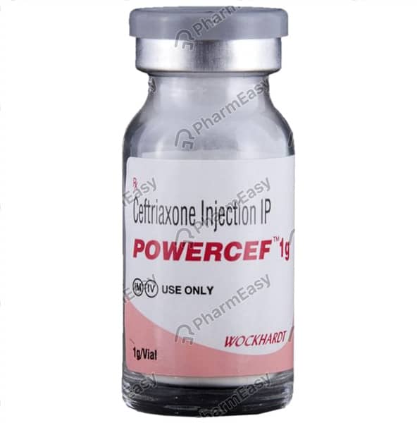 Powercef 1gm Dry Vial Of 1 Powder For Injection