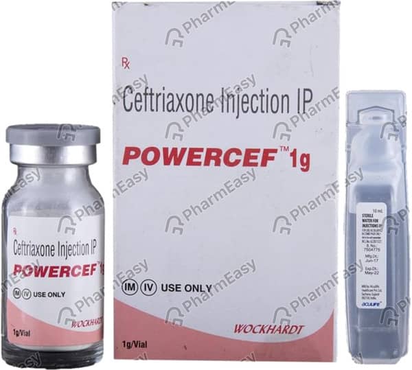 Powercef 1gm Dry Vial Of 1 Powder For Injection