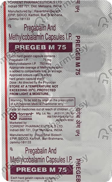Pregeb M 75mg Strip Of 10 Capsules