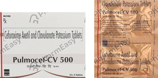 Pulmocef Cv 500mg Strip Of 4 Tablets