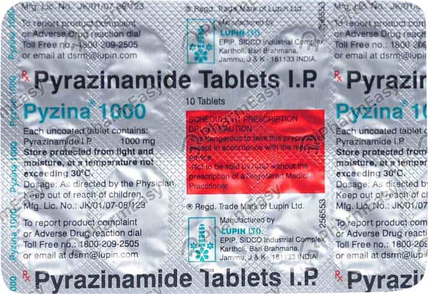 Pyzina 1000mg Strip Of 10 Tablets