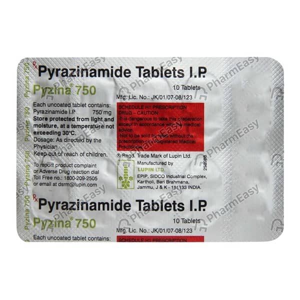 Pyzina 750Mg Strip Of 10 Tablets