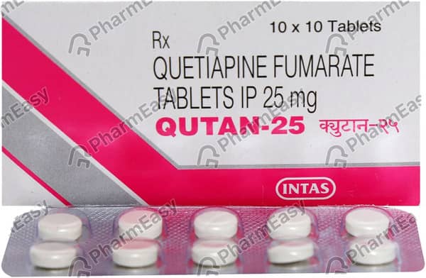 Qutan 25mg Strip Of 10 Tablets