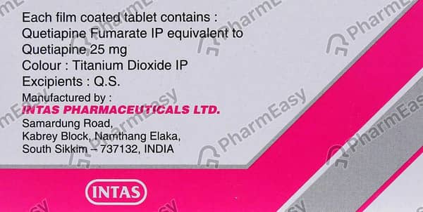 Qutan 25mg Strip Of 10 Tablets