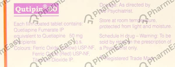 Qutipin 50mg Strip Of 10 Tablets