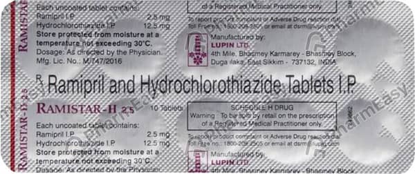 Ramistar H 2.5mg Strip Of 10 Tablets