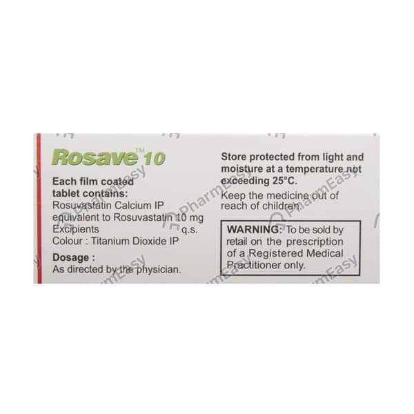 Rosave 10mg Strip Of 10 Tablets