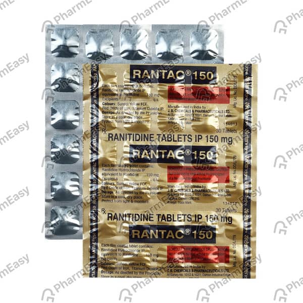 Rantac 150mg Strip Of 20 Tablets
