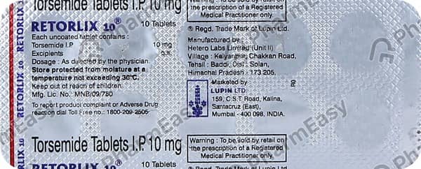 Retorlix 10Mg Strip Of 10 Tablets