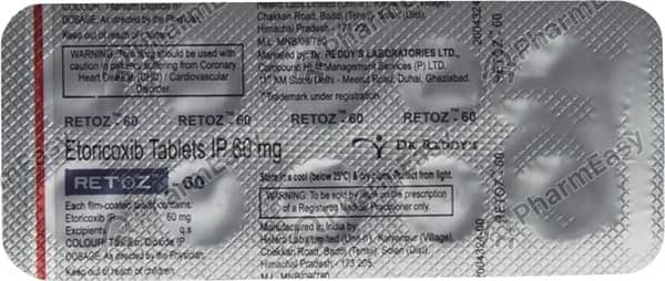 Retoz 60mg Strip Of 10 Tablets