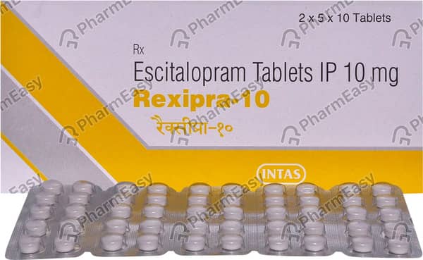 Rexipra 10mg Strip Of 10 Tablets