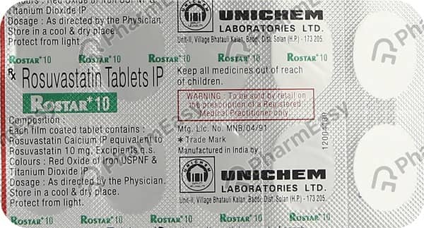 Rostar 10mg Strip Of 10 Tablets