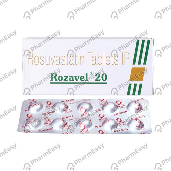 रोज़ावेल 20एमजी की स्ट्रिप 10 टैबलेट्स