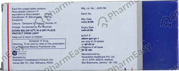 Rozucor F 10mg Strip Of 10 Tablets