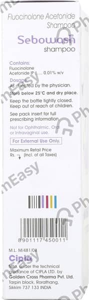 Sebowash Ph Balanced Bottle Of 100ml Shampoo