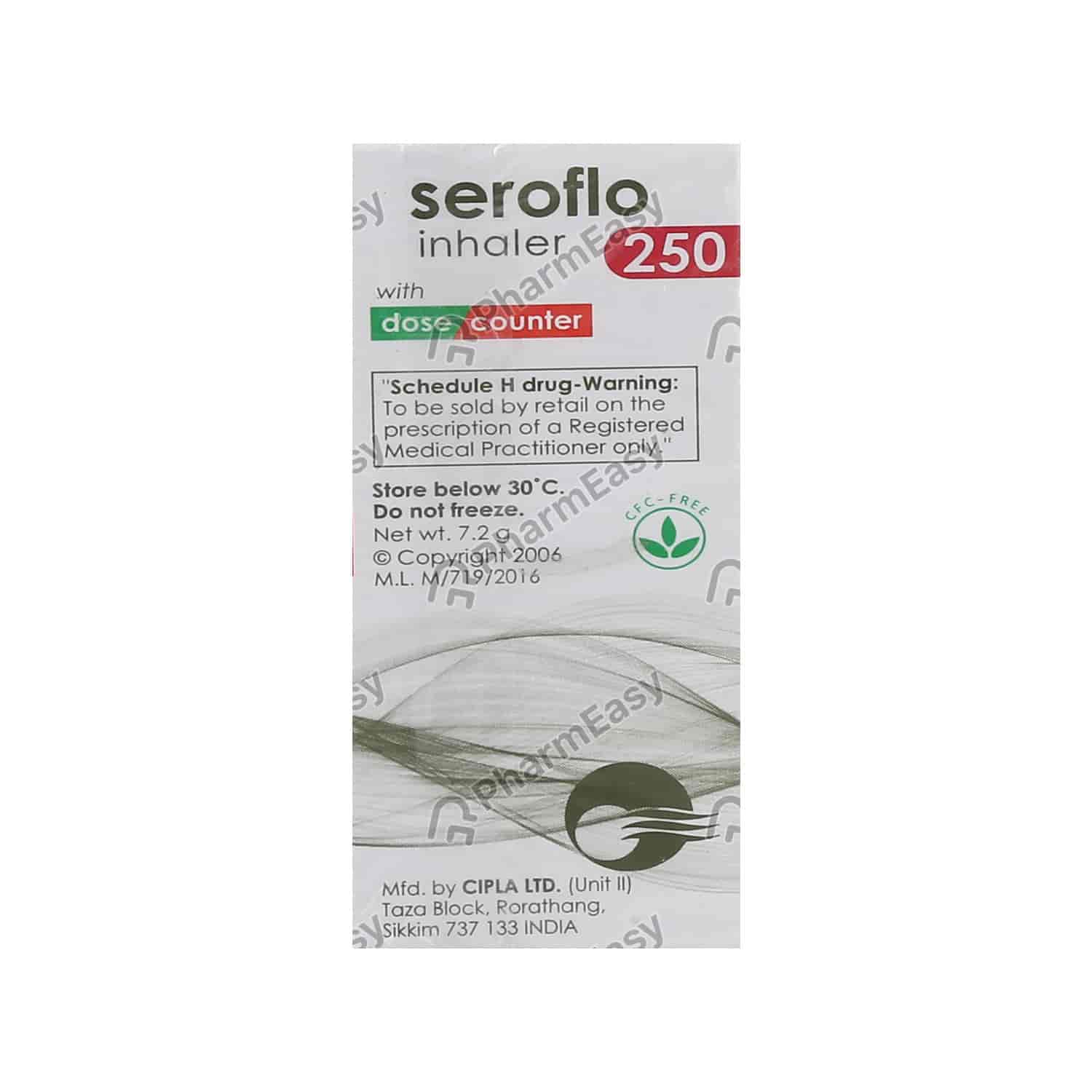Buy Seroflo 250mcg Inhaler 120md Online at flat 15% off | PharmEasy