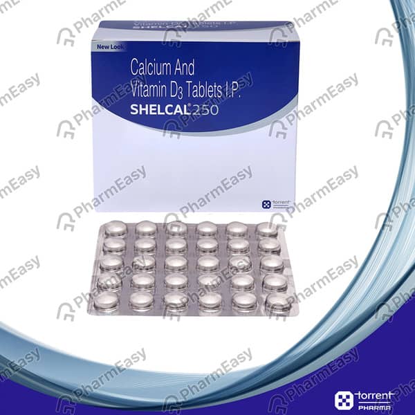 Shelcal 250Mg Strip Of 30 Tablets