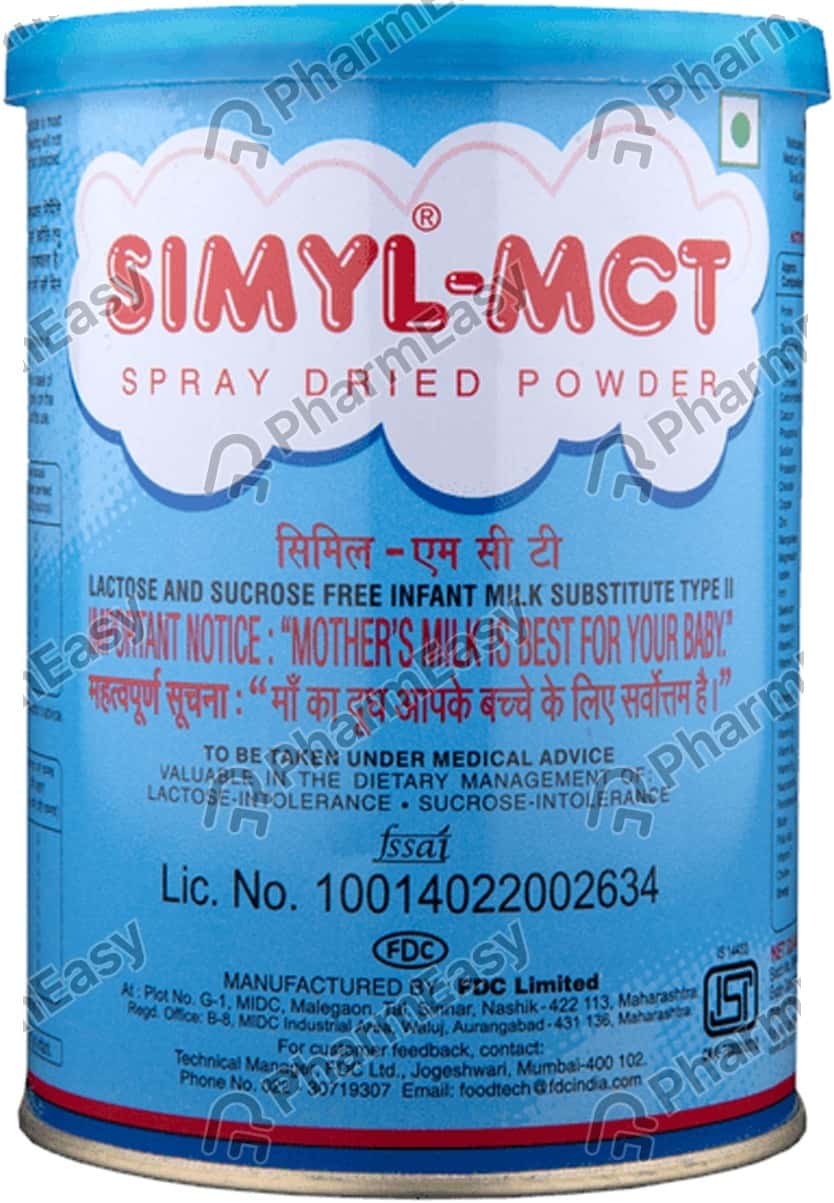Simyl Mct Spray Dried Powder | Lactose & Sucrose Free Infant Milk Substitute | For Babies 200 Gm