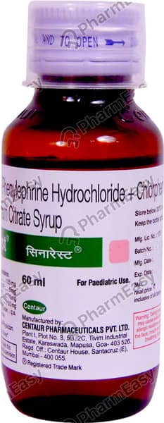 सिनारेस्ट की बोतल 60एमएल सिरप