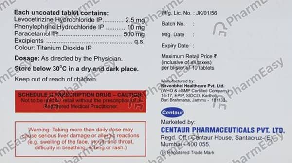 Sinarest Lp Strip Of 10 Tablets