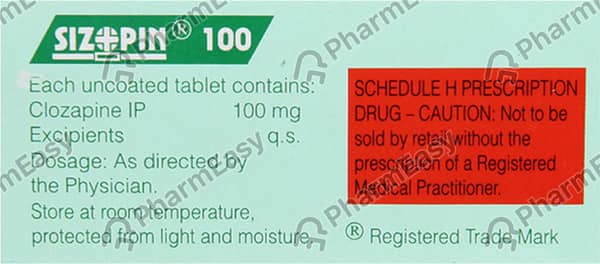 Sizopin 100mg Strip Of 10 Tablets