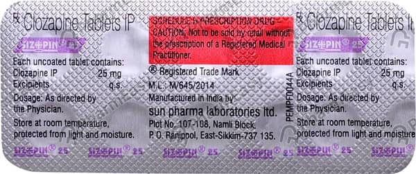Sizopin 25mg Strip Of 10 Tablets