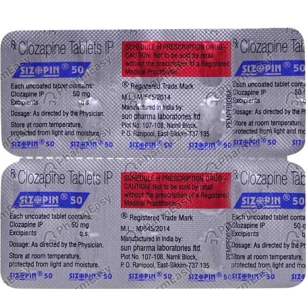Sizopin 50mg Strip Of 10 Tablets