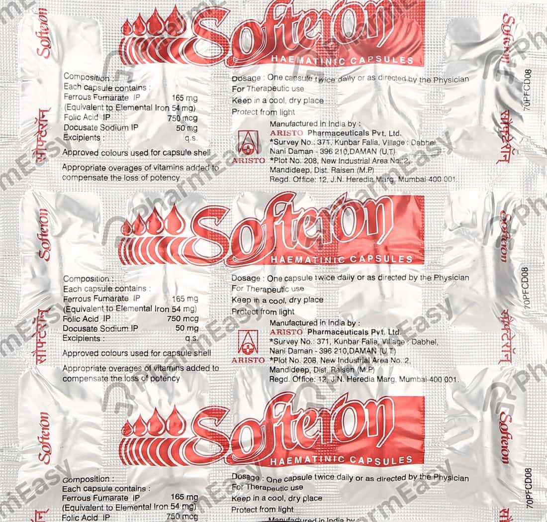 Softeron Strip Of 15 Capsules