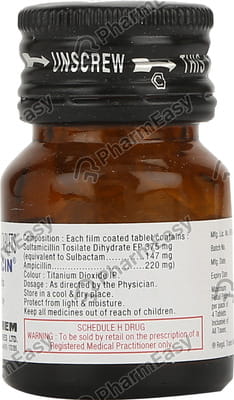 Sulbacin Bottle Of 4 Tablets