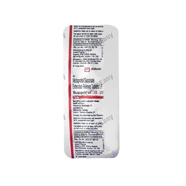 Supermet Xl 25Mg Strip Of 10 Tablets