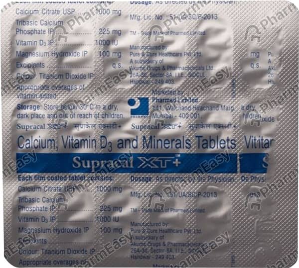 Supracal Xt Strip Of 15 Tablets
