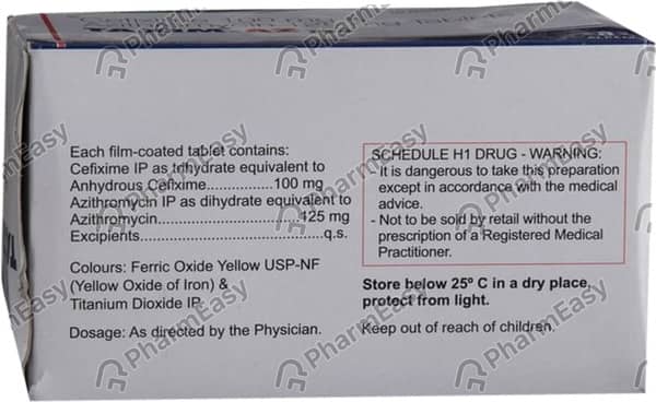 Taxim Az 100Mg Strip Of 10 Tablets