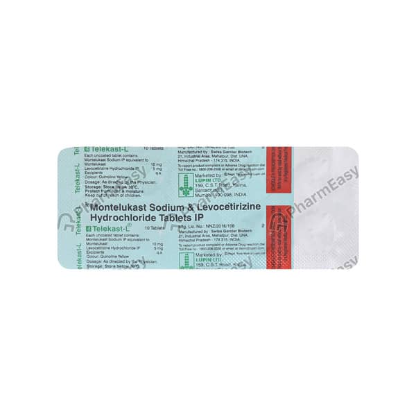 टेलेकास्ट एल की स्ट्रिप 10 टैबलेट्स