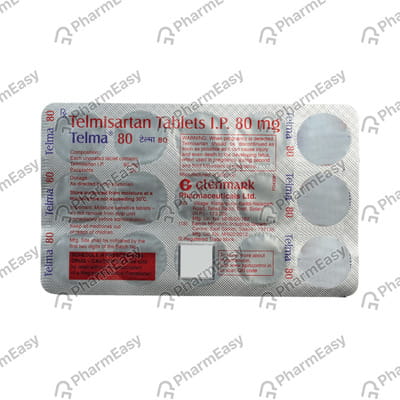 Telma 80mg Strip Of 10 Tablets