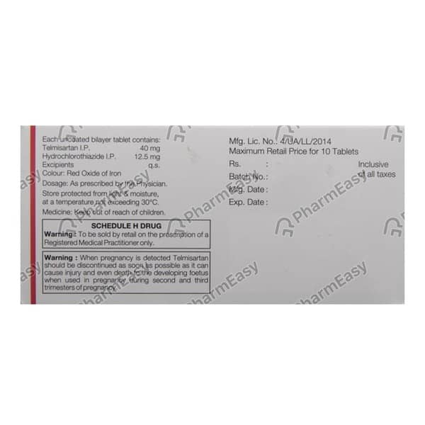 Telpres H 40Mg Strip Of 10 Tablets