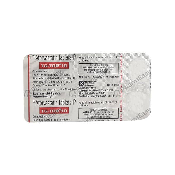 Tg Tor 10mg Strip Of 10 Tablets