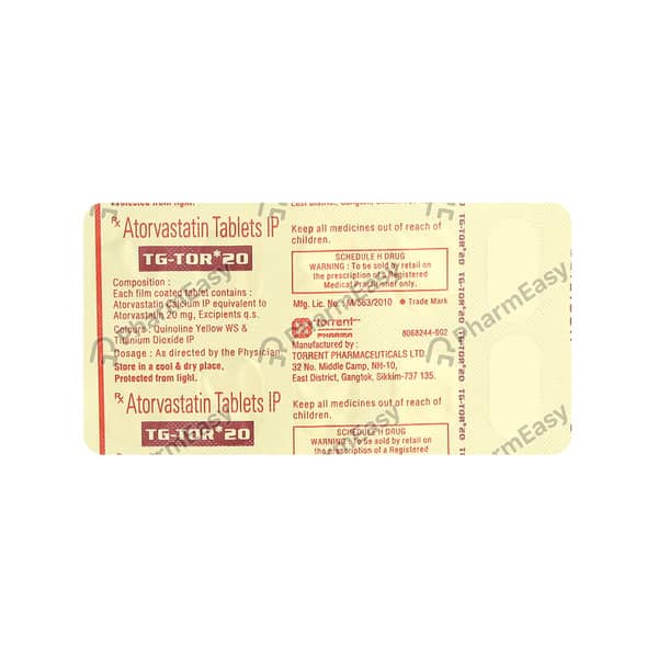 Tg Tor 20mg Strip Of 10 Tablets