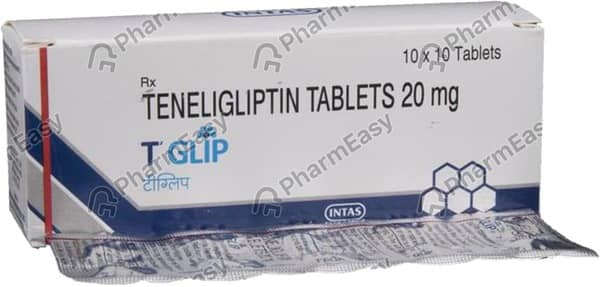 T Glip 20mg Strip Of 10 Tablets