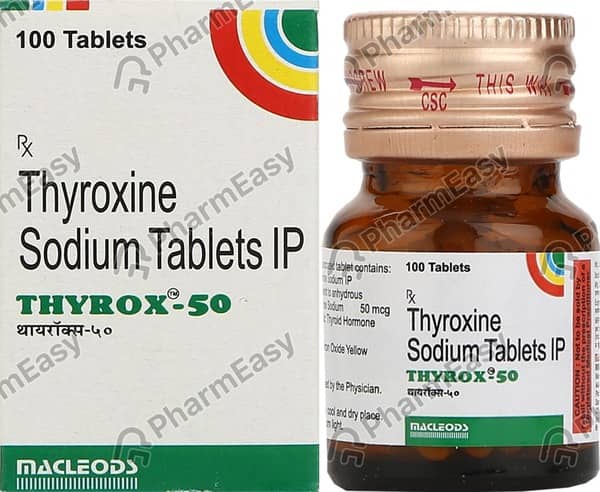 Thyrox 50mcg Bottle Of 100 Tablets
