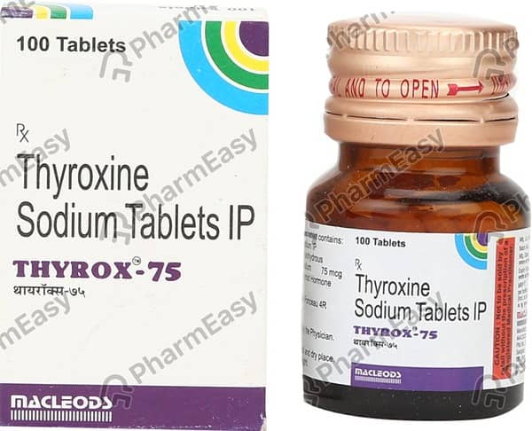 Thyrox 75mcg Bottle Of 100 Tablets
